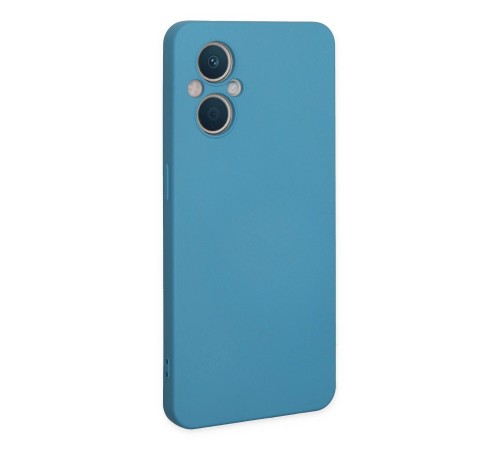 Oppo Reno 7 Lite Kılıf Nano içi Kadife Silikon - Mavi Oppo Reno 7 Lite Kılıf Nano içi Kadife Silikon - Mavi