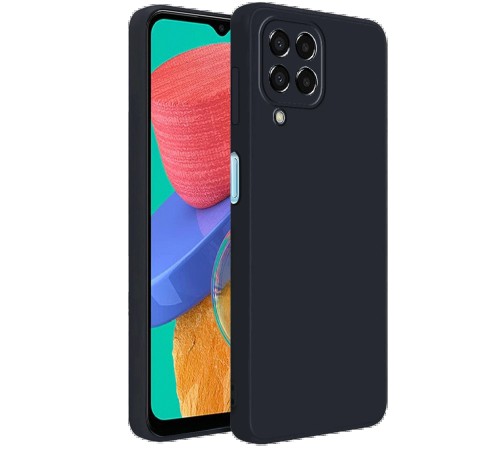 Samsung Galaxy M33 Kılıf First Silikon - Siyah
