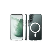 Samsung Galaxy S22 Kılıf Magneticsafe Şeffaf Silikon - Şeffaf