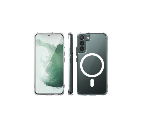 Samsung Galaxy S22 Kılıf Magneticsafe Şeffaf Silikon - Şeffaf Samsung Galaxy S22 Kılıf Magneticsafe Şeffaf Silikon - Şeffaf