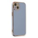 iPhone 13 Kılıf Volet Silikon - Mavi