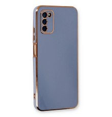 Samsung Galaxy A03S Kılıf Volet Silikon - Mavi