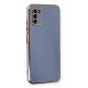 Samsung Galaxy A03S Kılıf Volet Silikon - Mavi