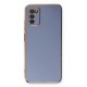 Samsung Galaxy A03S Kılıf Volet Silikon - Mavi