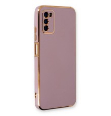Samsung Galaxy A03S Kılıf Volet Silikon - Mor