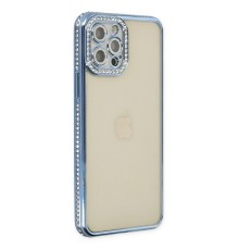 iPhone 12 Pro Kılıf Joke Taşlı Silikon - Mavi