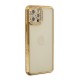 iPhone 12 Pro Kılıf Joke Taşlı Silikon - Gold