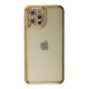 iPhone 12 Pro Kılıf Joke Taşlı Silikon - Gold