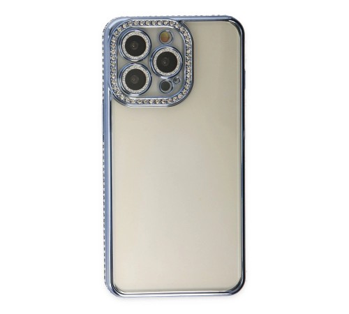 iPhone 13 Pro Kılıf Joke Taşlı Silikon - Mavi