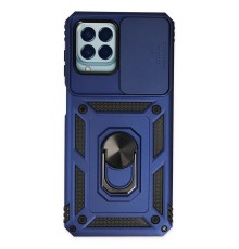 Samsung Galaxy M33 Kılıf Pars Lens Yüzüklü Silikon - Lacivert