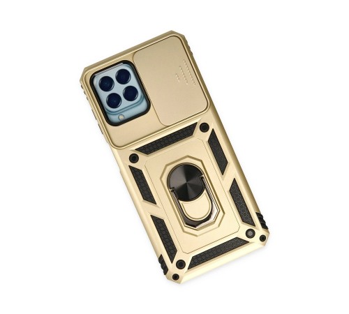 Samsung Galaxy M33 Kılıf Pars Lens Yüzüklü Silikon - Gold Samsung Galaxy M33 Kılıf Pars Lens Yüzüklü Silikon - Gold