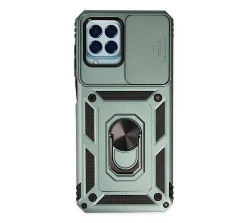 Samsung Galaxy M33 Kılıf Pars Lens Yüzüklü Silikon - Yeşil Samsung Galaxy M33 Kılıf Pars Lens Yüzüklü Silikon - Yeşil