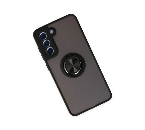 Samsung Galaxy S21 FE Kılıf Montreal Yüzüklü Silikon Kapak - Siyah Samsung Galaxy S21 FE Kılıf Montreal Yüzüklü Silikon Kapak - Siyah