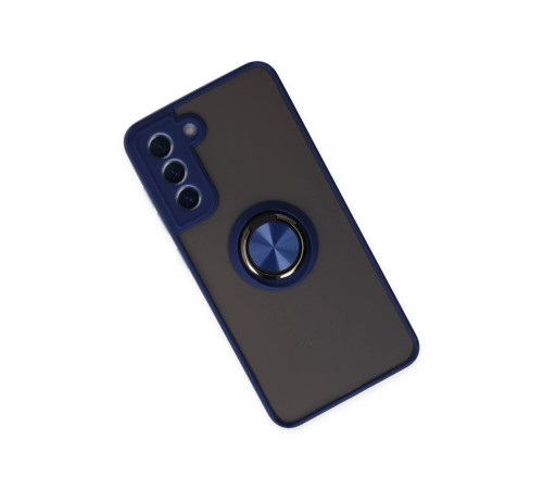 Samsung Galaxy S21 FE Kılıf Montreal Yüzüklü Silikon Kapak - Lacivert Samsung Galaxy S21 FE Kılıf Montreal Yüzüklü Silikon Kapak - Lacivert