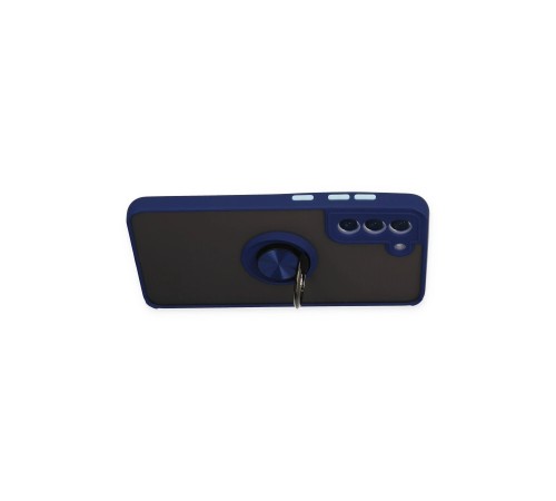 Samsung Galaxy S21 FE Kılıf Montreal Yüzüklü Silikon Kapak - Lacivert Samsung Galaxy S21 FE Kılıf Montreal Yüzüklü Silikon Kapak - Lacivert