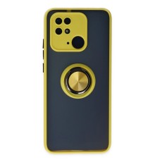 Xiaomi Redmi 10C Kılıf Montreal Yüzüklü Silikon Kapak - Sarı