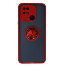 Xiaomi Redmi 10C Kılıf Montreal Yüzüklü Silikon Kapak - Kırmızı