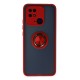 Xiaomi Redmi 10C Kılıf Montreal Yüzüklü Silikon Kapak - Kırmızı