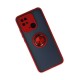 Xiaomi Redmi 10C Kılıf Montreal Yüzüklü Silikon Kapak - Kırmızı