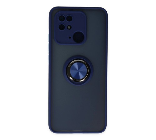 Xiaomi Redmi 10C Kılıf Montreal Yüzüklü Silikon Kapak - Lacivert Xiaomi Redmi 10C Kılıf Montreal Yüzüklü Silikon Kapak - Lacivert