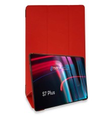 Samsung Galaxy T970 Tab S7 Plus 12.4 Kılıf Tablet Smart Kılıf - Kırmızı