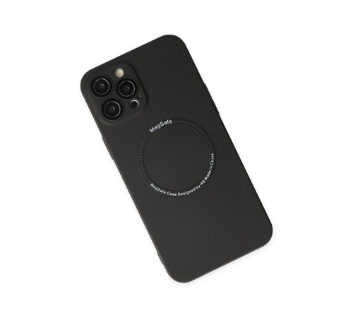 iPhone 12 Pro Max Kılıf Jack Magneticsafe Lens Silikon - Siyah iPhone 12 Pro Max Kılıf Jack Magneticsafe Lens Silikon - Siyah