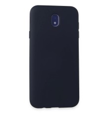 Samsung Galaxy J7 Pro / J730 Kılıf Nano içi Kadife Silikon - Koyu Mavi