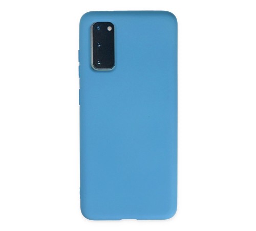 Samsung Galaxy S20 Plus Kılıf Nano içi Kadife Silikon - Mavi