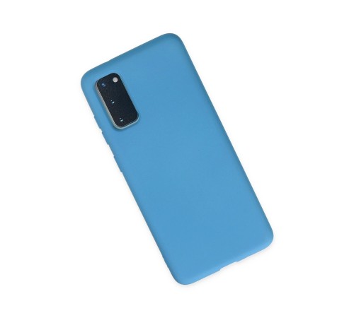 Samsung Galaxy S20 Plus Kılıf Nano içi Kadife Silikon - Mavi