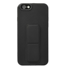 iPhone 6 Kılıf Mega Standlı Silikon - Siyah