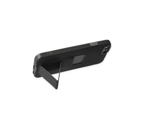 iPhone 6 Kılıf Mega Standlı Silikon - Siyah