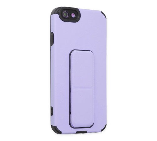 iPhone 6 Kılıf Mega Standlı Silikon - Lila