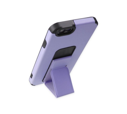 iPhone 6 Kılıf Mega Standlı Silikon - Lila