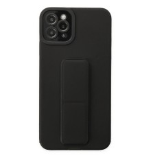 iPhone 11 Pro Max Kılıf Mega Standlı Silikon - Siyah