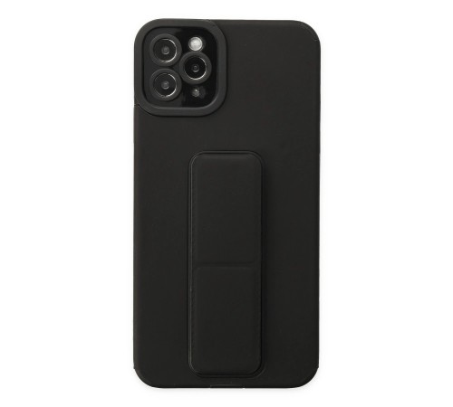 iPhone 11 Pro Max Kılıf Mega Standlı Silikon - Siyah