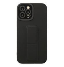 iPhone 12 Pro Max Kılıf Mega Standlı Silikon - Siyah