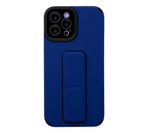 iPhone 12 Pro Max Kılıf Mega Standlı Silikon - Mavi