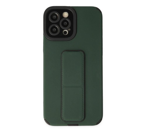 iPhone 12 Pro Max Kılıf Mega Standlı Silikon - Yeşil