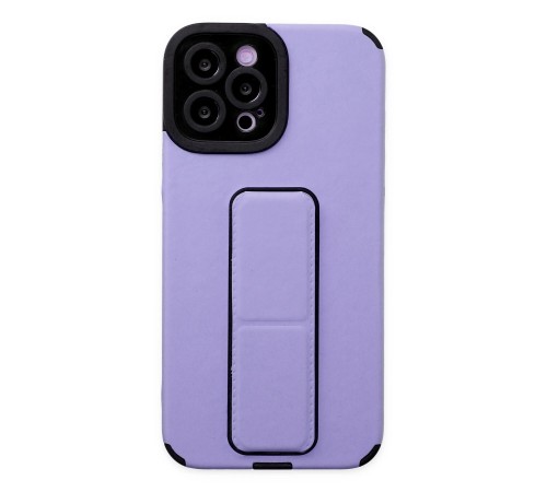 iPhone 12 Pro Max Kılıf Mega Standlı Silikon - Lila