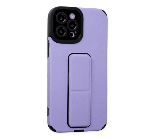 iPhone 12 Pro Max Kılıf Mega Standlı Silikon - Lila