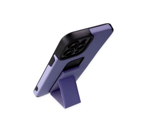 iPhone 12 Pro Max Kılıf Mega Standlı Silikon - Lila