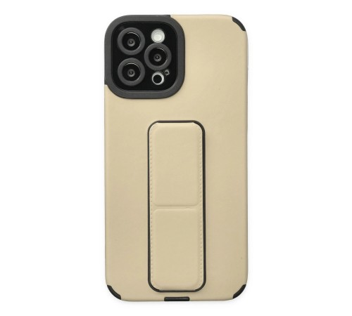 iPhone 12 Pro Max Kılıf Mega Standlı Silikon - Gold