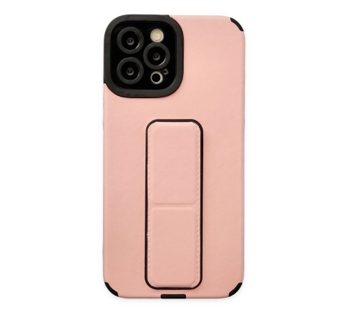 iPhone 12 Pro Max Kılıf Mega Standlı Silikon - Pudra