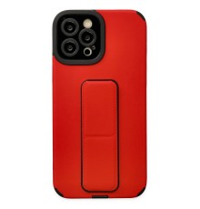 iPhone 12 Pro Max Kılıf Mega Standlı Silikon - Kırmızı