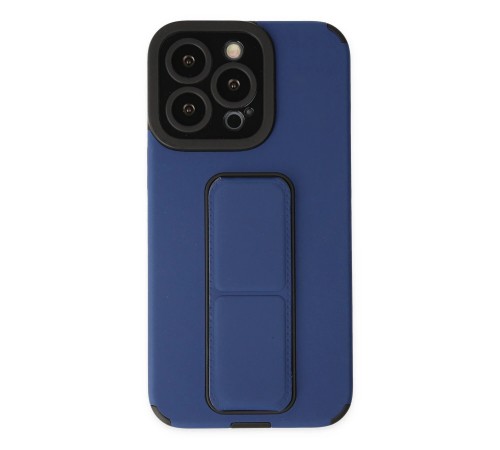 iPhone 13 Pro Kılıf Mega Standlı Silikon - Mavi