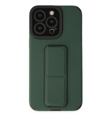 iPhone 13 Pro Kılıf Mega Standlı Silikon - Yeşil