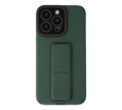 iPhone 13 Pro Kılıf Mega Standlı Silikon - Yeşil