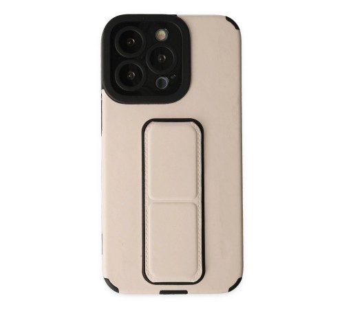 iPhone 13 Pro Kılıf Mega Standlı Silikon - Gold