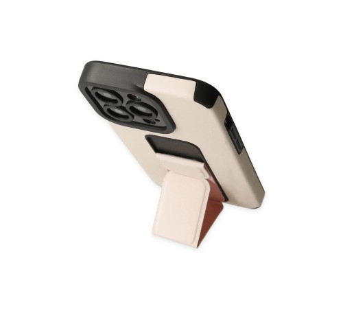 iPhone 13 Pro Kılıf Mega Standlı Silikon - Gold