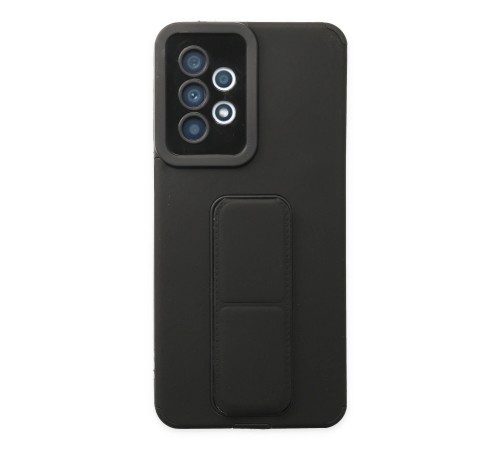 Samsung Galaxy A33 5G Kılıf Mega Standlı Silikon - Siyah